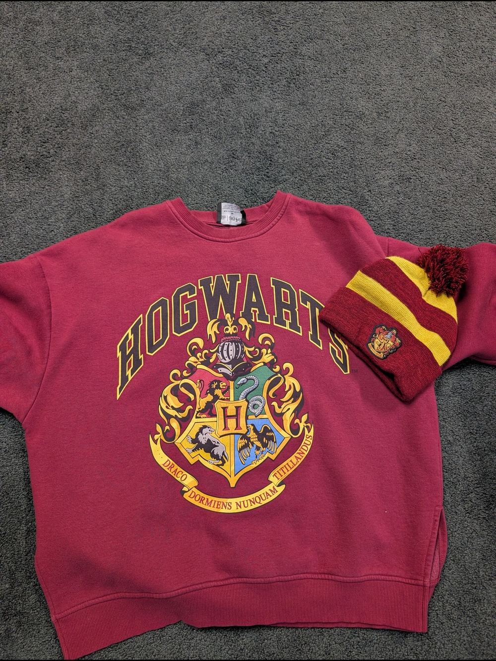 Warner Bros. Hogwarts Crest Burgundy Long Sleeve Sweatshirt